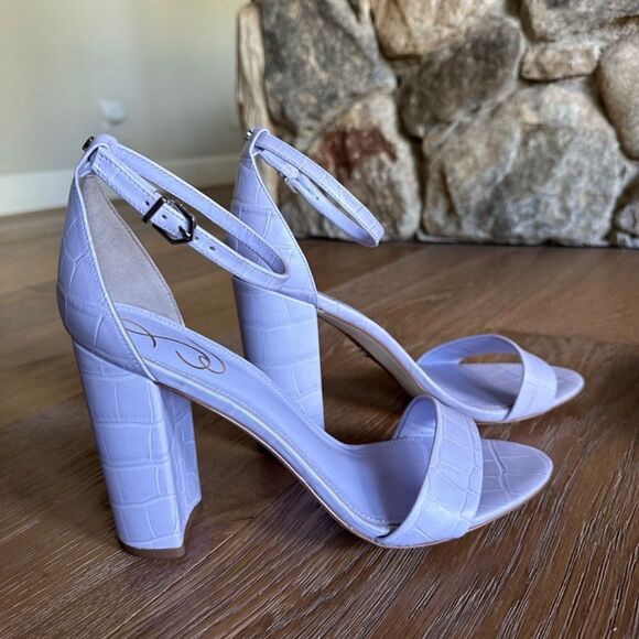 SAM EDELMAN Yaro Strappy High Heel Sandals In Lilac - Picture 6 of 9